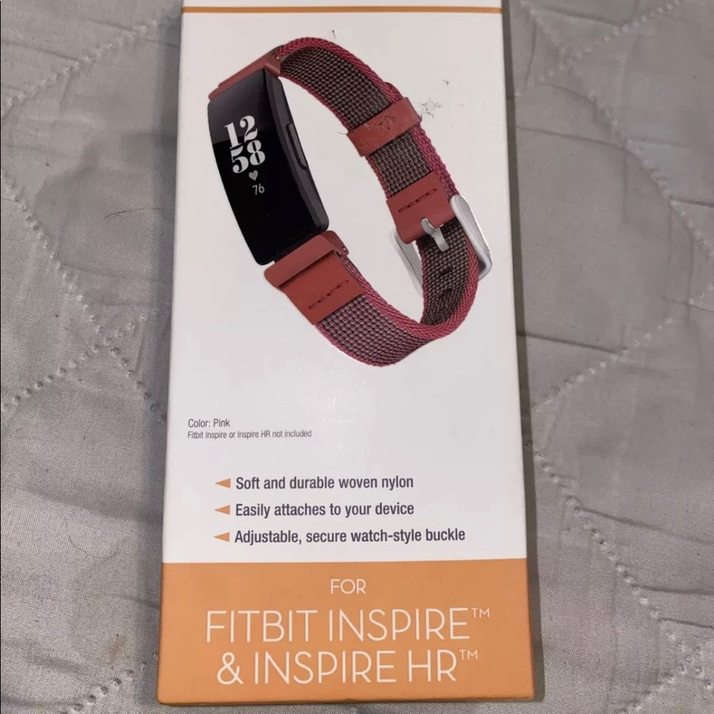 WITHit Woven Nylon Band For Fitbit Versa 2, Versa, Versa Special and Lite Pink